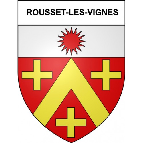 Rousset-les-Vignes 26 ville Stickers blason autocollant adhésif