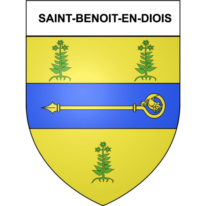Saint-Benoit-en-Diois 26 ville Stickers blason autocollant adhésif