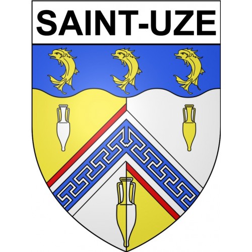 Saint-Uze 26 ville Stickers blason autocollant adhésif