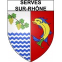 Serves-sur-Rhône 26 ville Stickers blason autocollant adhésif