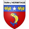 Pegatinas escudo de armas de Tain-l'Hermitage adhesivo de la etiqueta engomada