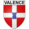 Pegatinas escudo de armas de Valence adhesivo de la etiqueta engomada