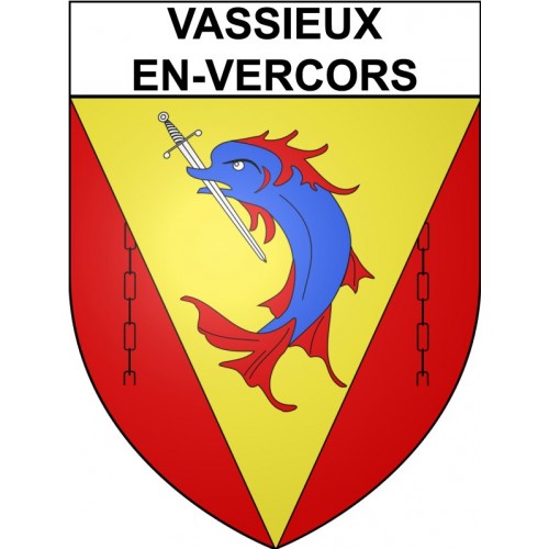 Vassieux-en-Vercors 26 ville Stickers blason autocollant adhésif