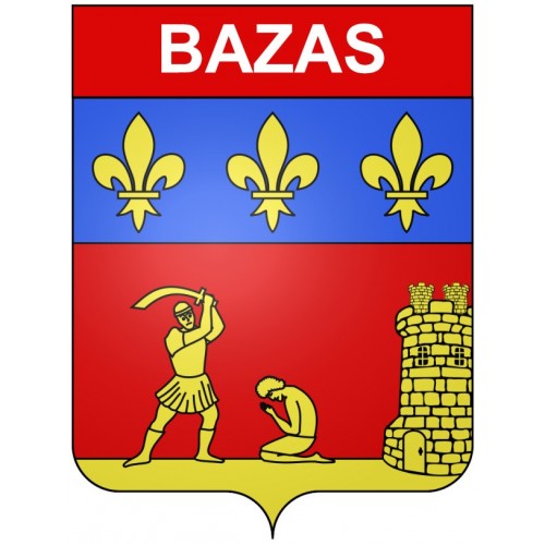 Bazas 33 ville Stickers blason autocollant adhésif