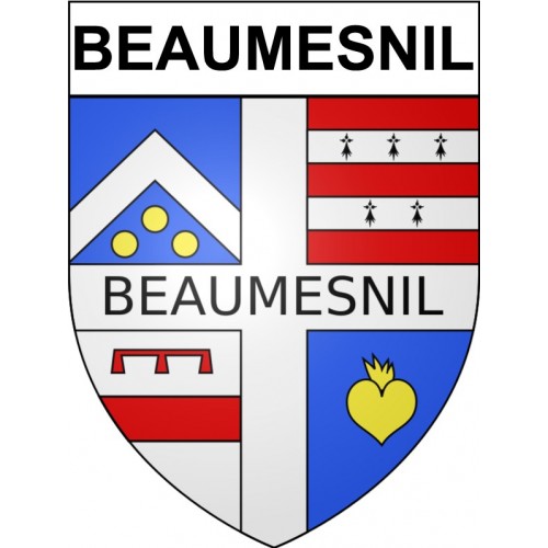 Beaumesnil 27 ville Stickers blason autocollant adhésif
