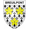Breuilpont 27 ville Stickers blason autocollant adhésif
