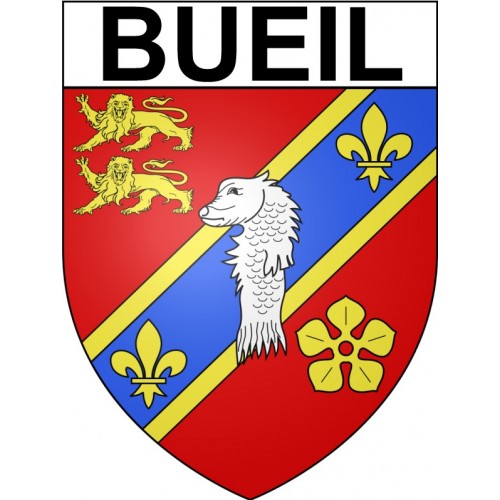 Bueil 27 ville Stickers blason autocollant adhésif
