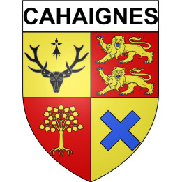 Pegatinas escudo de armas de Bazas adhesivo de la etiqueta engomada
