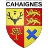 Cahaignes 27 ville Stickers blason autocollant adhésif