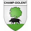 Champ-Dolent 27 ville Stickers blason autocollant adhésif