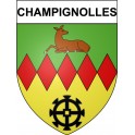 Champignolles 27 ville Stickers blason autocollant adhésif