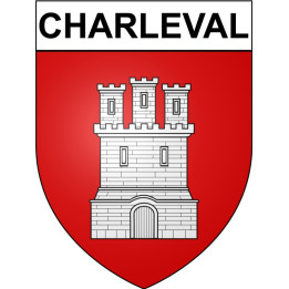Charleval 27 ville Stickers blason autocollant adhésif