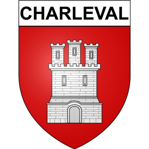 Charleval 27 ville Stickers blason autocollant adhésif