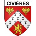 Civières 27 ville Stickers blason autocollant adhésif