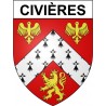 Civières 27 ville Stickers blason autocollant adhésif