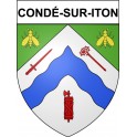 conde-sur-iton 27 ville Stickers blason autocollant adhésif