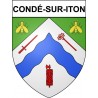 conde-sur-iton 27 ville Stickers blason autocollant adhésif