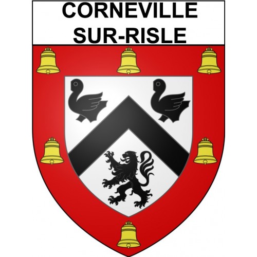 Corneville-sur-Risle 27 ville Stickers blason autocollant adhésif