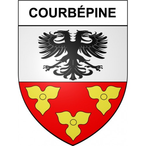 Courbépine 27 ville Stickers blason autocollant adhésif