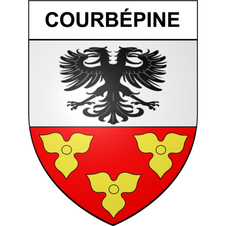 Courbépine 27 ville Stickers blason autocollant adhésif
