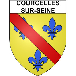 Courcelles-sur-Seine 27 ville Stickers blason autocollant adhésif