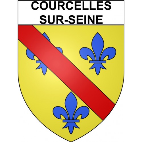 Courcelles-sur-Seine 27 ville Stickers blason autocollant adhésif