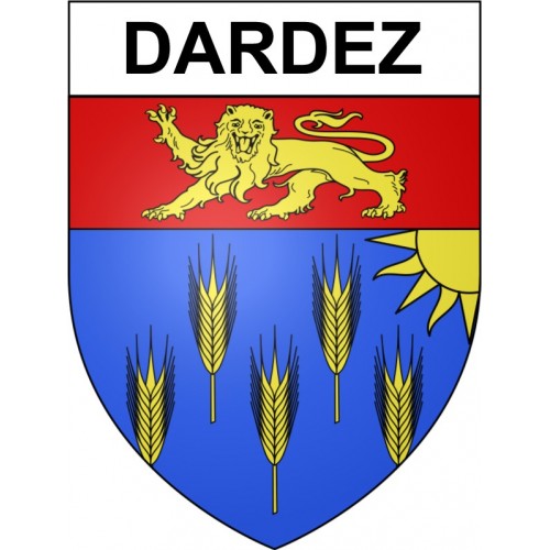 Pegatinas escudo de armas de Bazas adhesivo de la etiqueta engomada