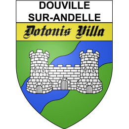 Douville-sur-Andelle 27 ville Stickers blason autocollant adhésif