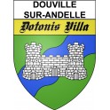 Douville-sur-Andelle 27 ville Stickers blason autocollant adhésif