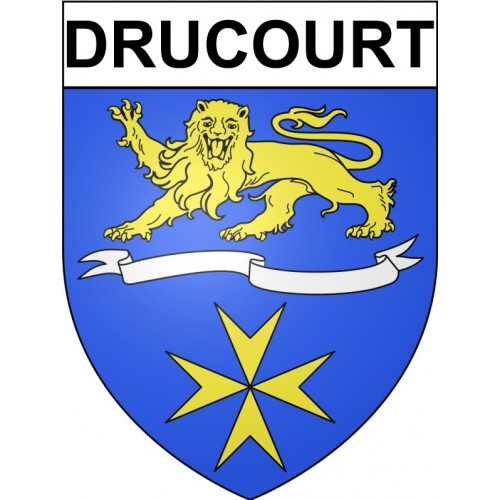 Drucourt 27 ville Stickers blason autocollant adhésif