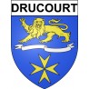 Drucourt 27 ville Stickers blason autocollant adhésif