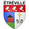 étréville 27 ville Stickers blason autocollant adhésif