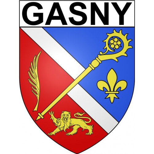 Gasny 27 ville Stickers blason autocollant adhésif