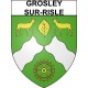 Grosley-sur-Risle 27 ville Stickers blason autocollant adhésif