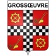 Grossœuvre 27 ville Stickers blason autocollant adhésif