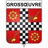 Grossœuvre 27 ville Stickers blason autocollant adhésif