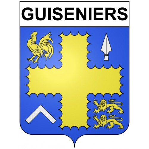 Guiseniers 27 ville Stickers blason autocollant adhésif