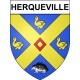 Herqueville 27 ville Stickers blason autocollant adhésif