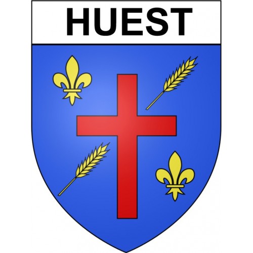 Huest 27 ville Stickers blason autocollant adhésif
