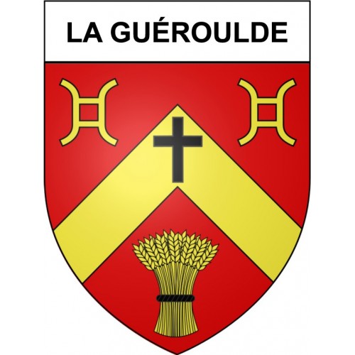 La Guéroulde 27 ville Stickers blason autocollant adhésif