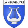 La Neuve-Lyre 27 ville Stickers blason autocollant adhésif