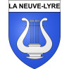 La Neuve-Lyre 27 ville Stickers blason autocollant adhésif