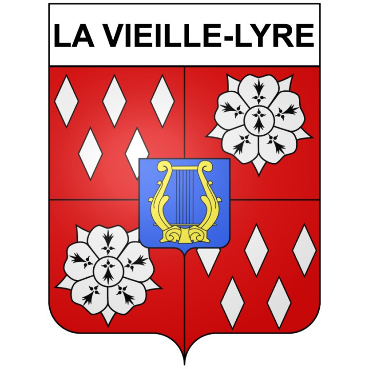 La Vieille-Lyre 27 ville Stickers blason autocollant adhésif