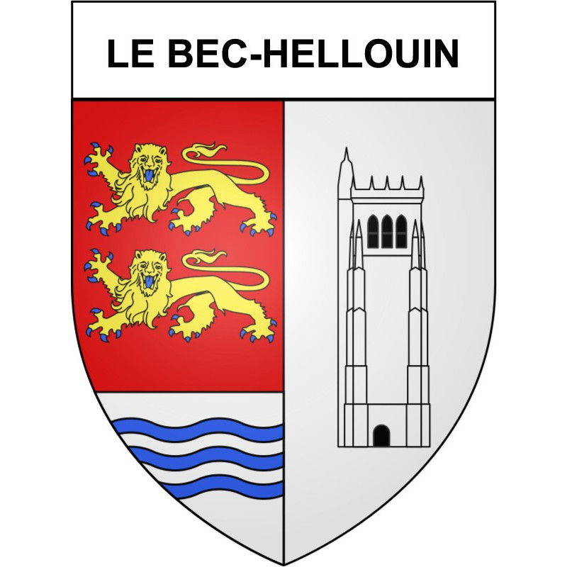 Le Bec-Hellouin 27 ville Stickers blason autocollant adhésif