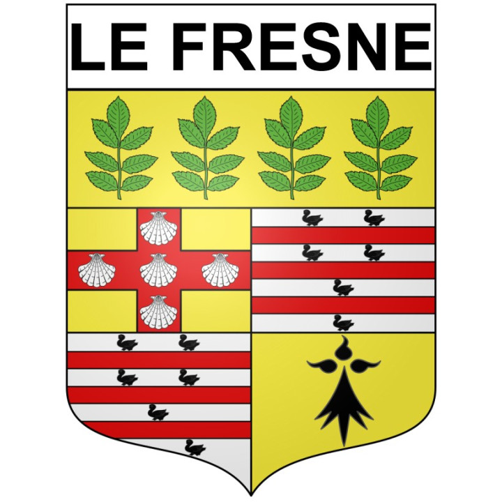 Le Fresne 27 ville Stickers blason autocollant adhésif