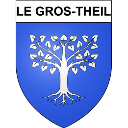 Le Gros-Theil 27 ville Stickers blason autocollant adhésif