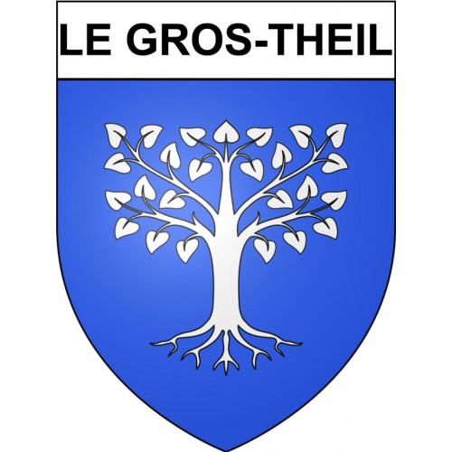 Le Gros-Theil 27 ville Stickers blason autocollant adhésif