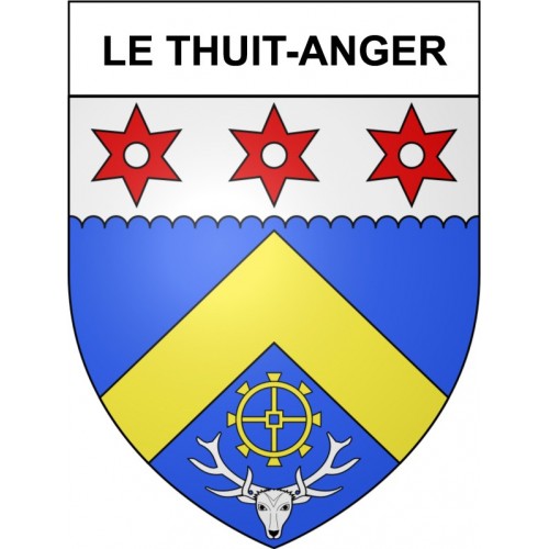 Le Thuit-Anger 27 ville Stickers blason autocollant adhésif