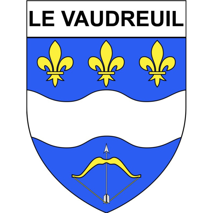 Le Vaudreuil 27 ville Stickers blason autocollant adhésif