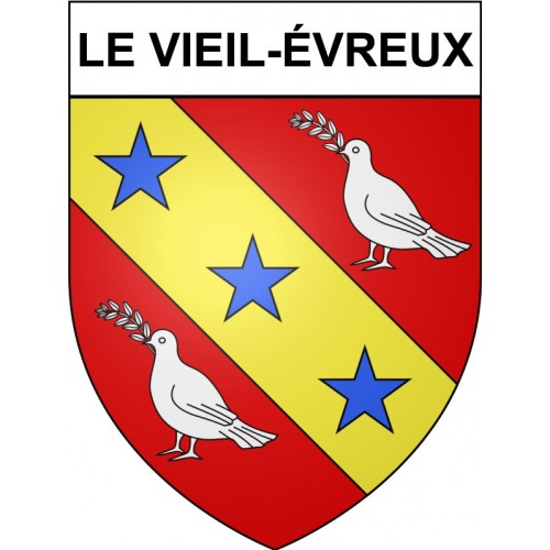 Le Vieil-évreux 27 ville Stickers blason autocollant adhésif